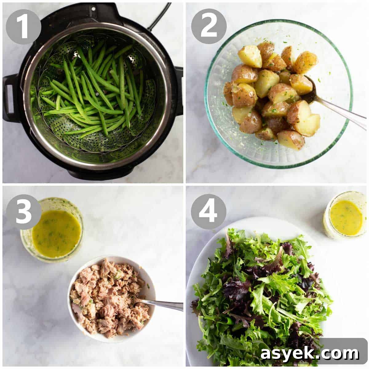 How to Make Salad Nicoise Step-by-step instructions on how to make a salad niçoise.
