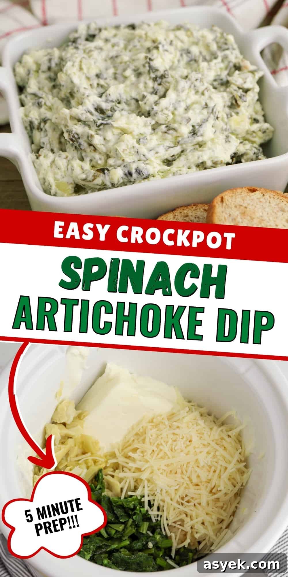 Creamy Slow Cooker Spinach and Artichoke Dip 7 Easy crockpot spinach artichoke dip