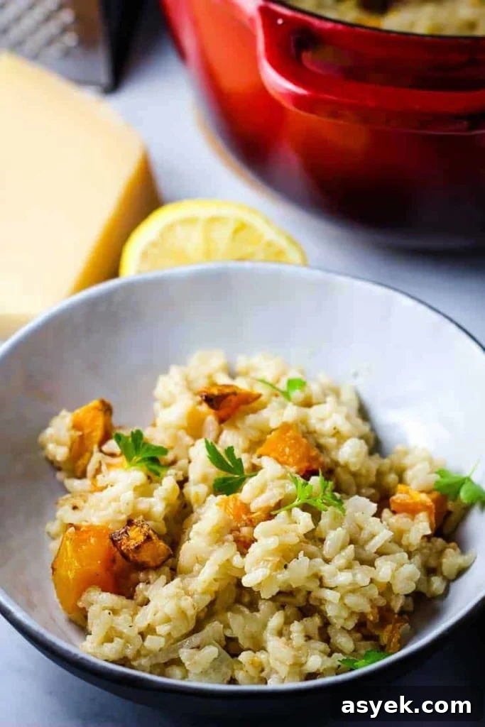 5 Quick Date Night Dinner Ideas for a Romantic Evening 6 A bowl of roasted butternut squash risotto