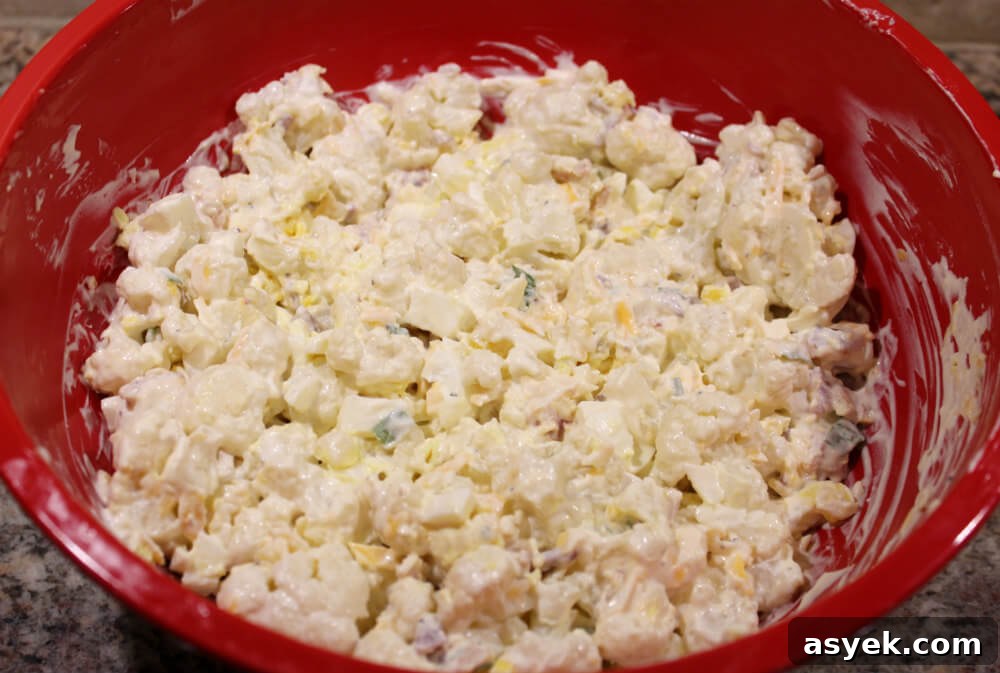 Loaded Keto Cauliflower Salad with Bacon, Cheese and Ranch 9 Keto Loaded Cauliflower Salad8