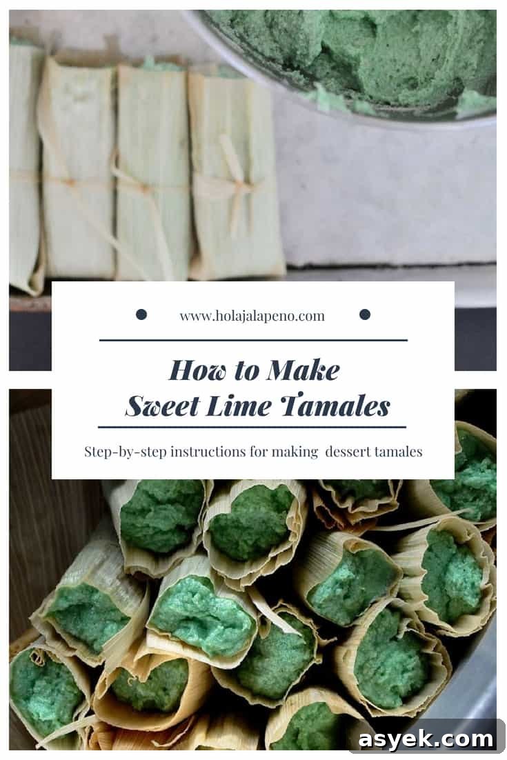 Sponge cake-like in texture, these vibrant sweet lime tamales are light, airy, and full of tangy lime flavor. Gluten and dairy free! #tamales #sweettamales #tamalerecipe #desserttamales