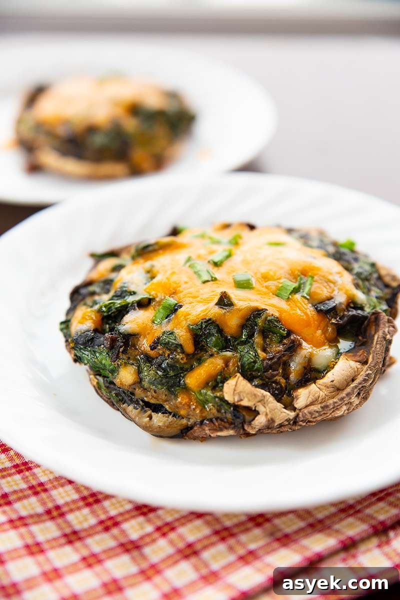 Go ahead, tell me you aren't drooling over these stuffed portobello mushrooms