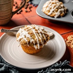 Coffee Cake Muffins with Vanilla Cardamom Glaze