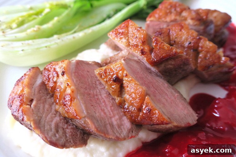 Duck Breast with Plum Compote, Pak Choi and Celeriac Puree 3 img 588491 2
