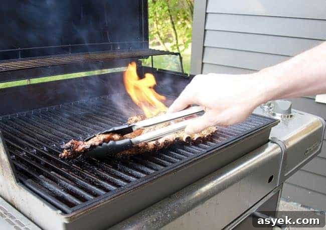 Dry Rub Ribs and Flame