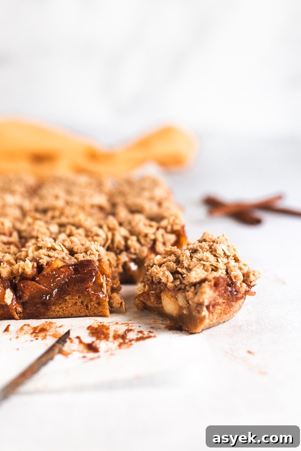 Chewy Apple Crisp Blondie Bars with Cinnamon Streusel 3 Layers for blondie bars
