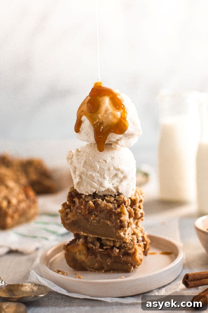 Chewy Apple Crisp Blondie Bars with Cinnamon Streusel 5 Browned butter for blondies