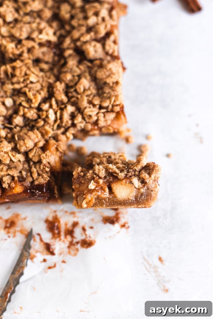 Chewy Apple Crisp Blondie Bars with Cinnamon Streusel 6 Assembled blondie bars before baking