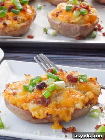 A Caesar twice baked potato
