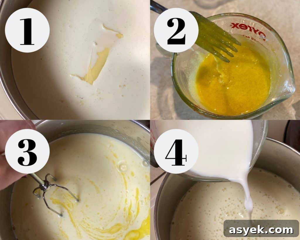 Step by step pudding instructions