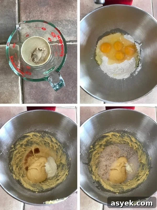 Steps to making no alcohol baba dough.