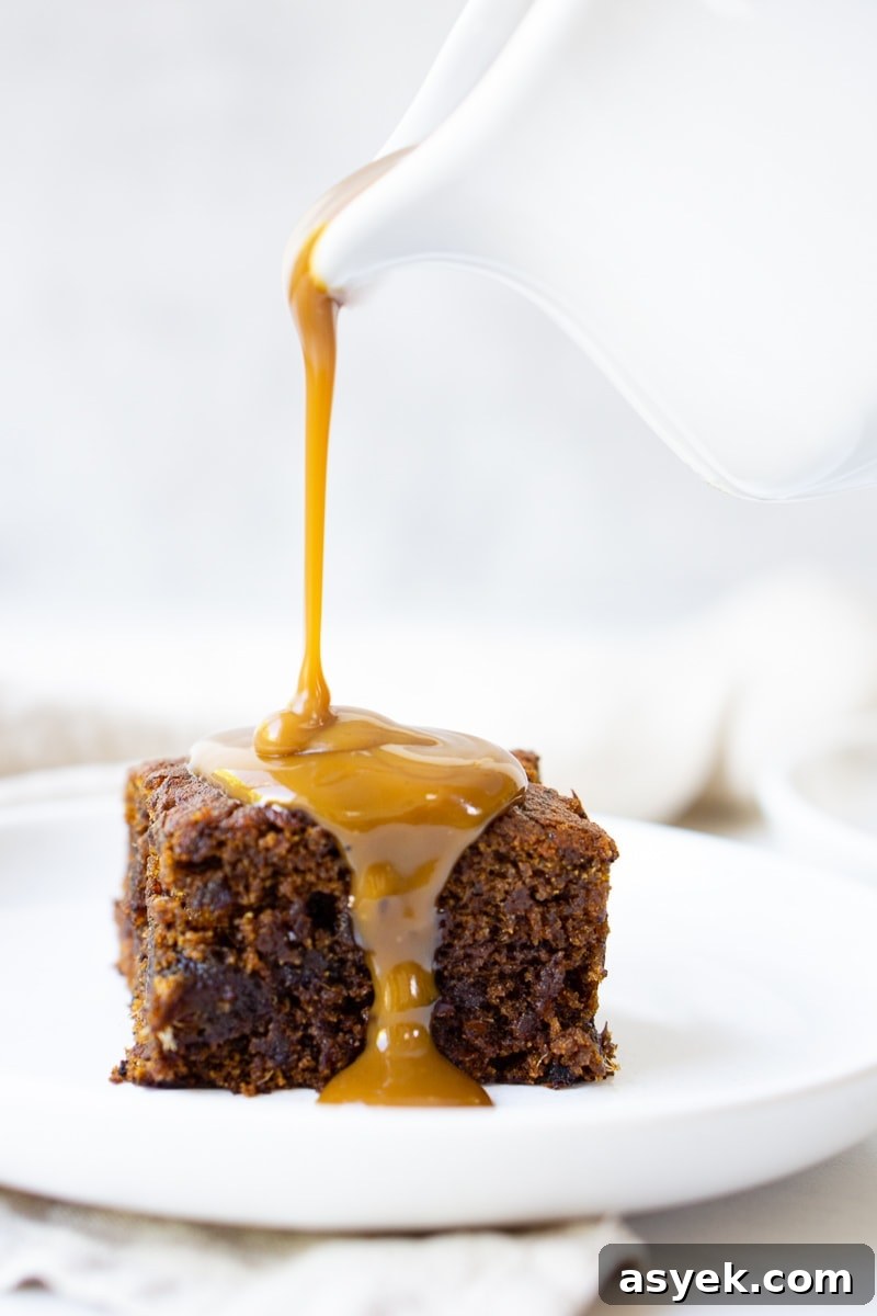 Vegan Sticky Date Pudding with Caramel Sauce