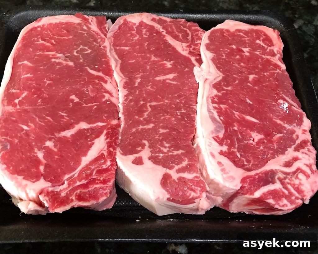 New York Strip Steak ready for Sous Vide