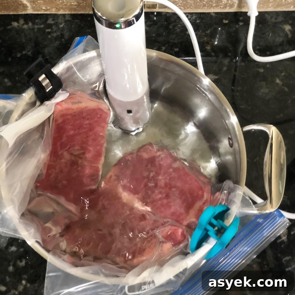 Steak cooking Sous Vide