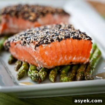 black and white sesame salmon