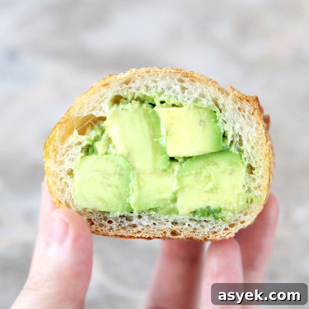 avocado stuffed bread