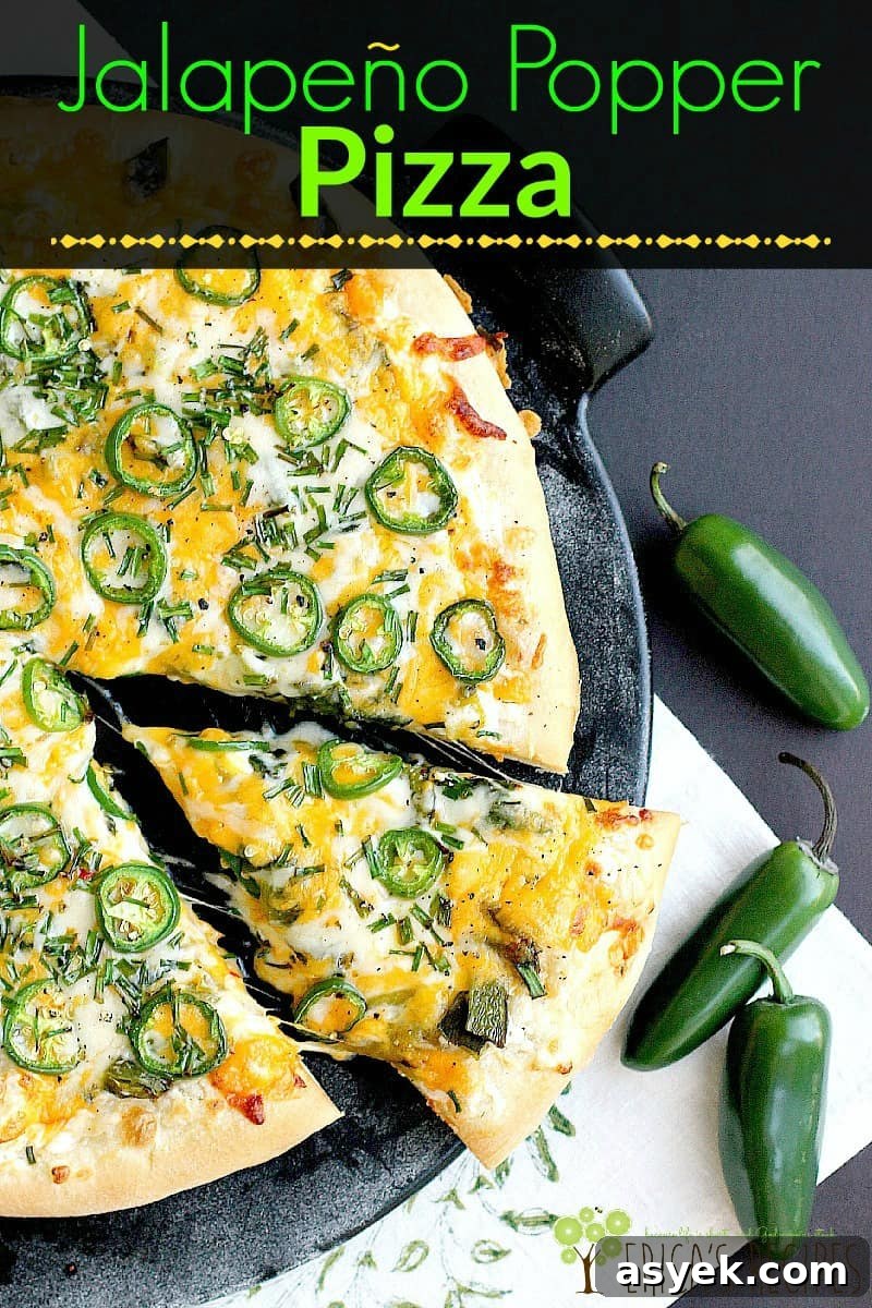 Jalapeno Popper Pizza Recipe with Cream Cheese Filling 9 Jalapeño Popper Pizza has three different peppers and three cheeses for a new take on pizza. If you love stuffed jalapenos, you will LOVE jalapeno pizza.