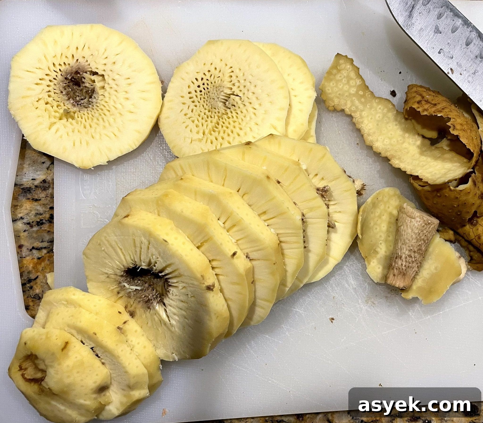 Sliced breadfruit