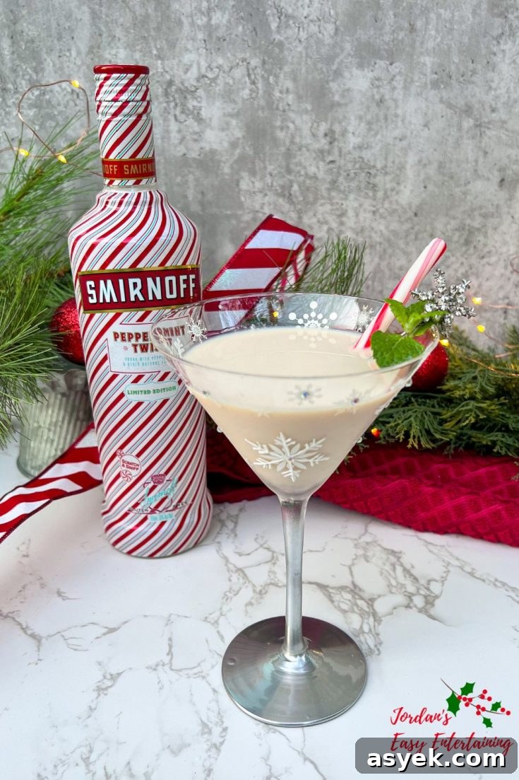 Candy Cane Peppermint Martini