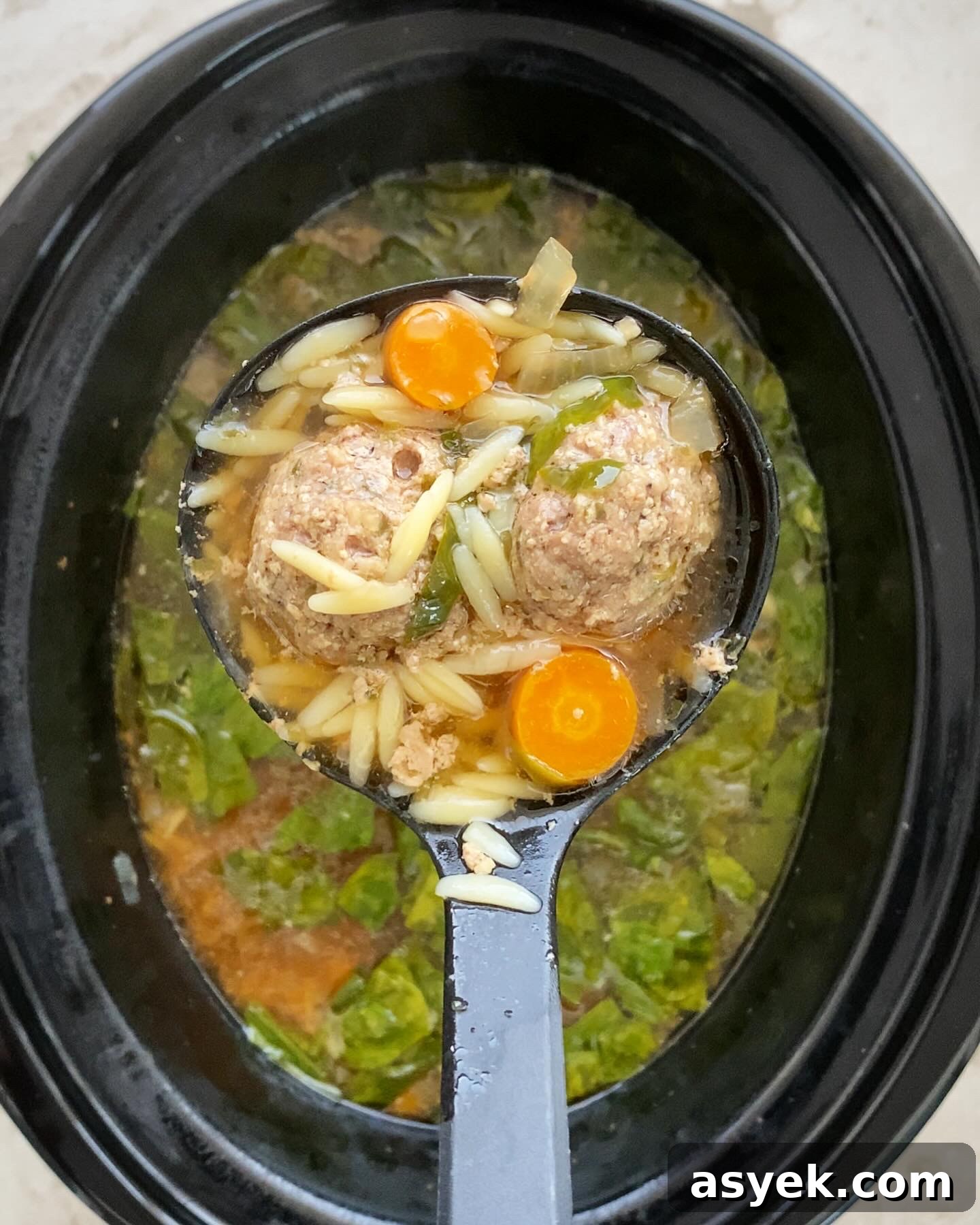 cooked Italian wedding soup