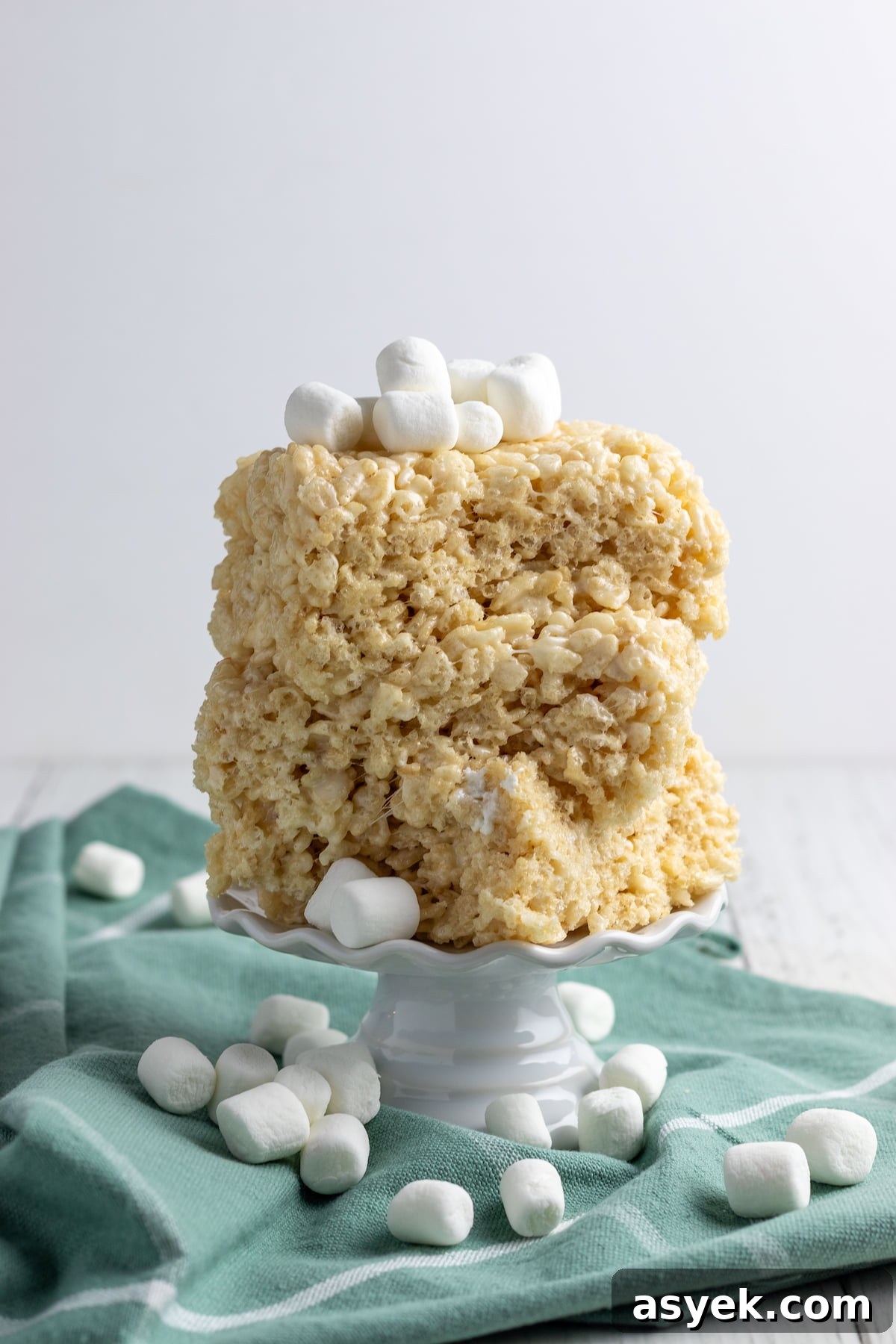 No-Bake Dairy-Free Rice Krispie Treats 7 Served dairy-free rice krispie treats
