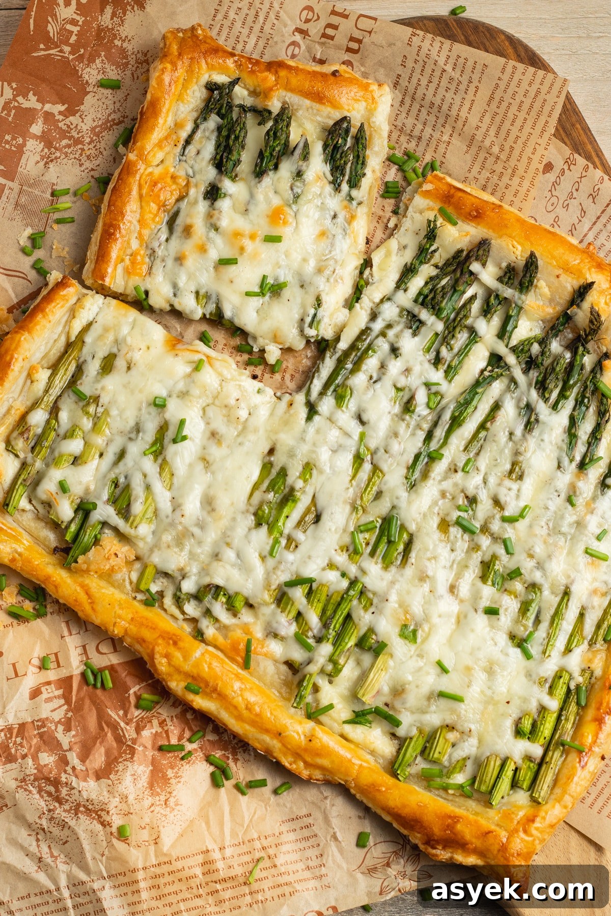 Asparagus and Boursin Puff Pastry Tart Recipe 16 This is a picture of the asparagus puff pastry tart.