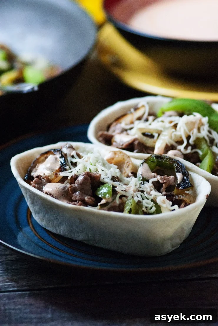 Zesty Philly Steak and Cheese Tacos