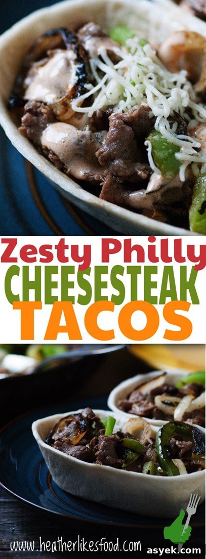 Zesty Philly Steak and Cheese Tacos