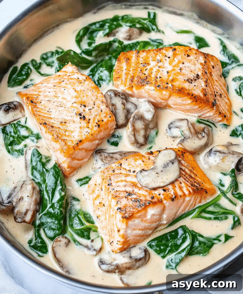 Plated salmon florentine