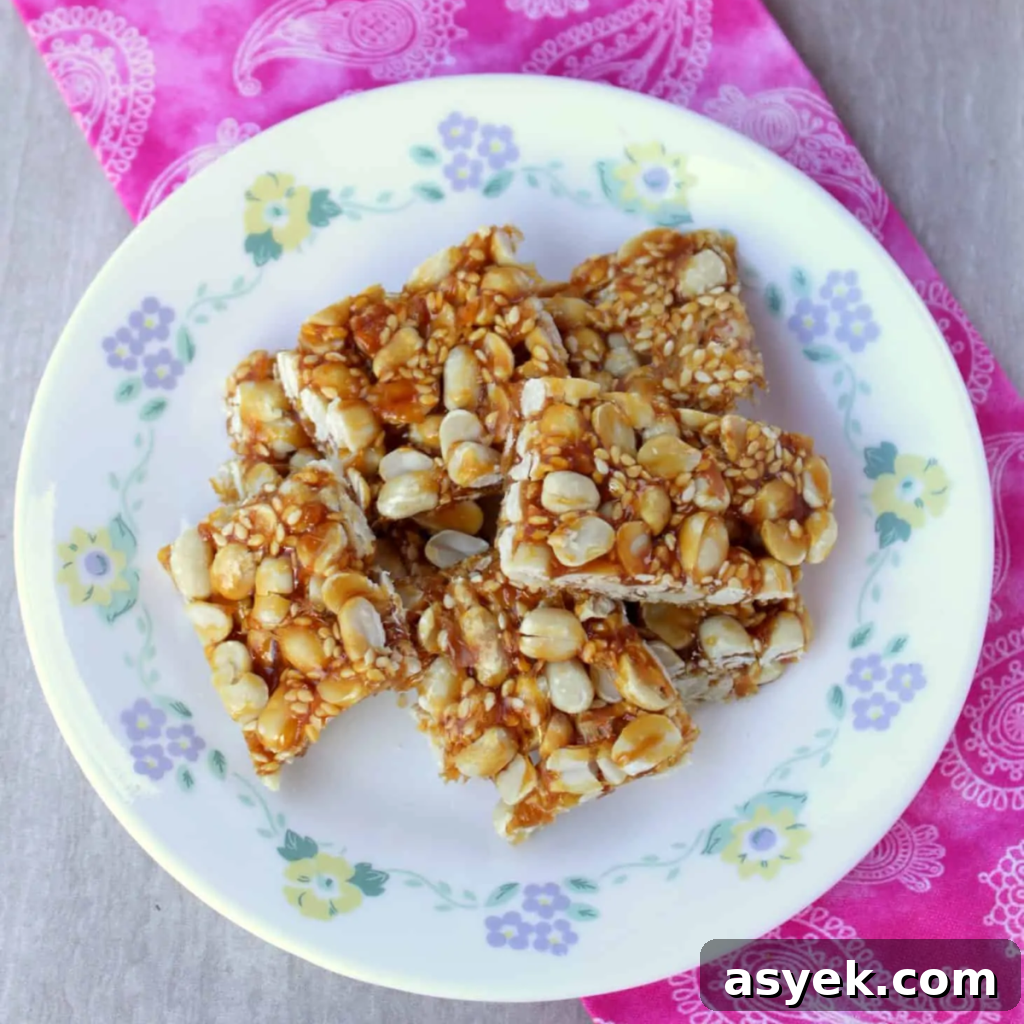 Peanut Sesame Ginger Brittle