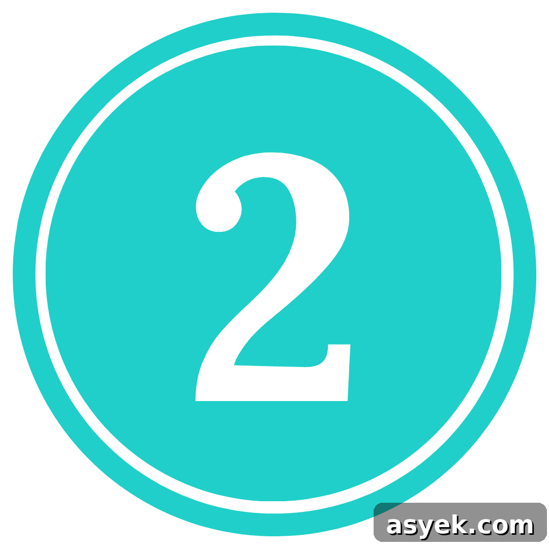 number 2 in a teal circle