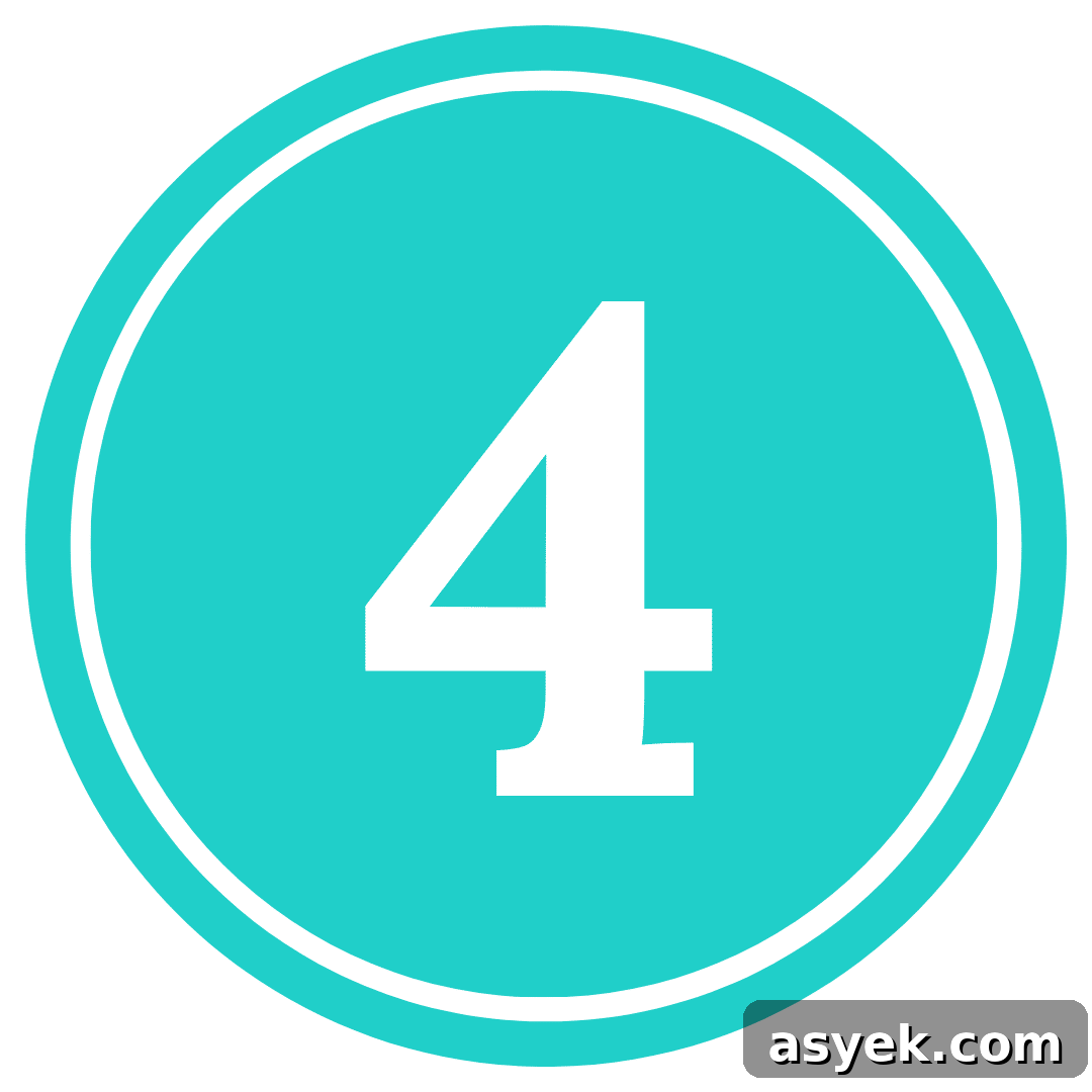 number 4 in a teal circle