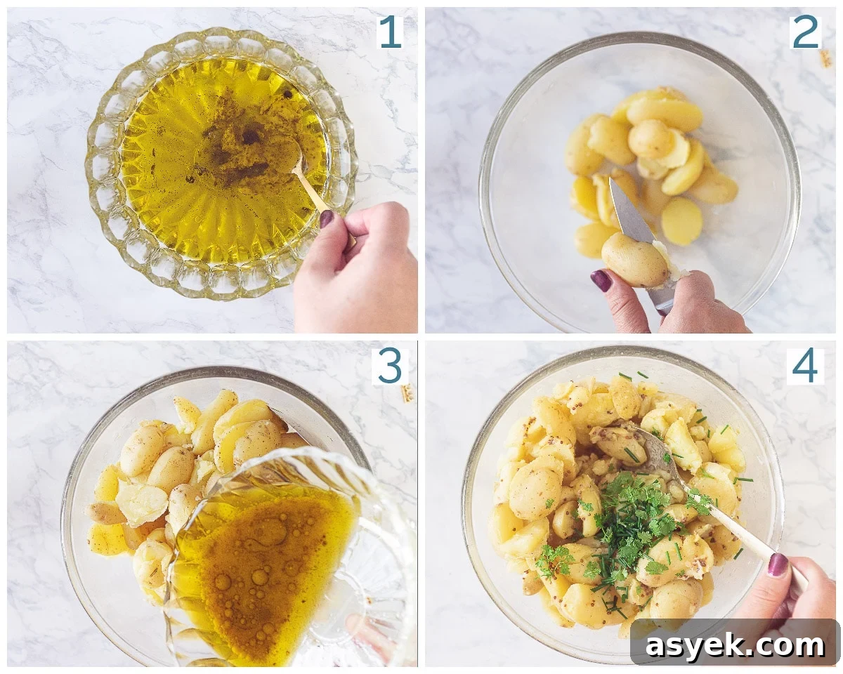 Preparation 4 photos Easy Baby Potato Salad